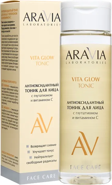 Изображение товара Тоник для лица Aravia Laboratories Vita Glow Tonic с глутатионом и витамином С (200мл)