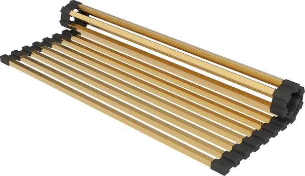 Изображение товара Мойка кухонная Roxen Uno 560210-54-GS под столешницу с ролл-матом и дозатором (золото текстурное)