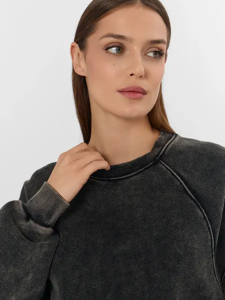 Изображение товара Свитшот Mark Formelle 122778/1 (р.164/170-88-94, acid wash черный)