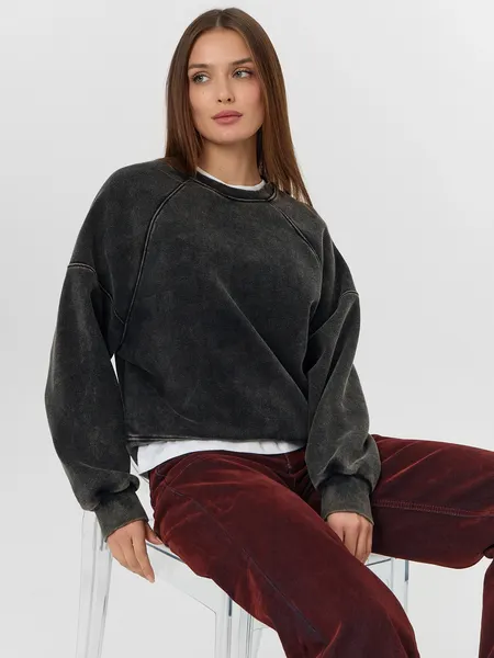 Изображение товара Свитшот Mark Formelle 122778/1 (р.164/170-96-102, acid wash черный)