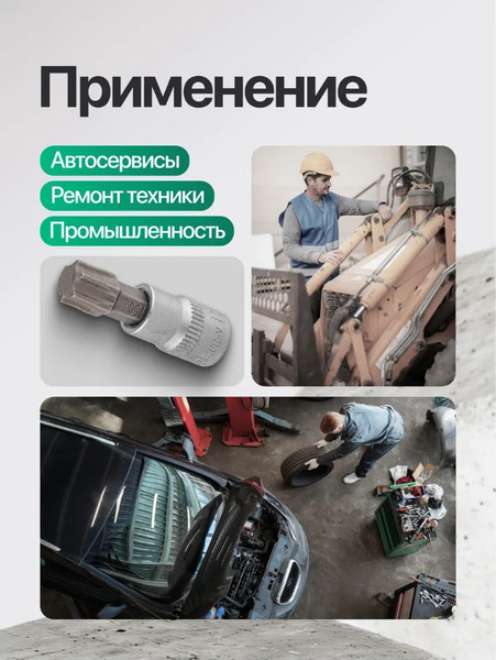 Изображение товара Головка слесарная RockForce Torx / RF-3263250 (65229)