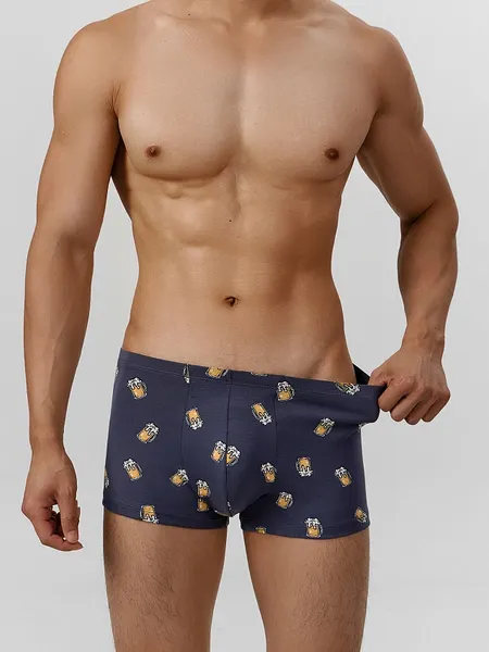 Изображение товара Комплект мужских трусов Mark Formelle 411122-3 (р.94-104, пиво на грозе/черный/медведи на черном)