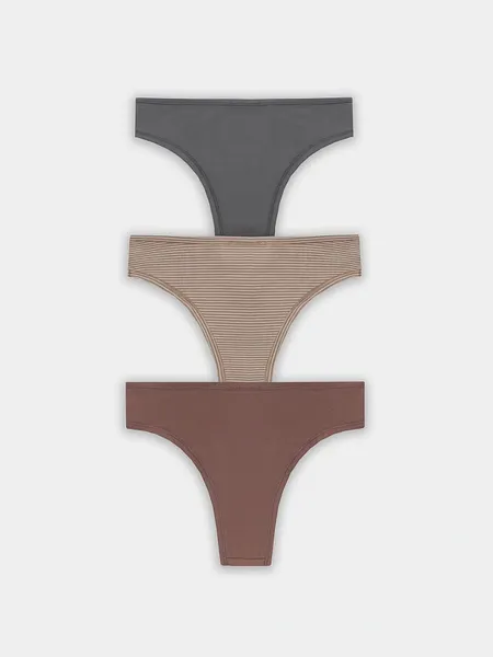 Изображение товара Комплект женских трусов Mark Formelle 412623-3 (р.94, кофейно-розовый)