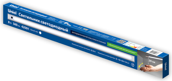 Изображение товара Светильник линейный Uniel ULI-F49-8W/4200K Sensor IP40 / UL-00011967 (серебристый)