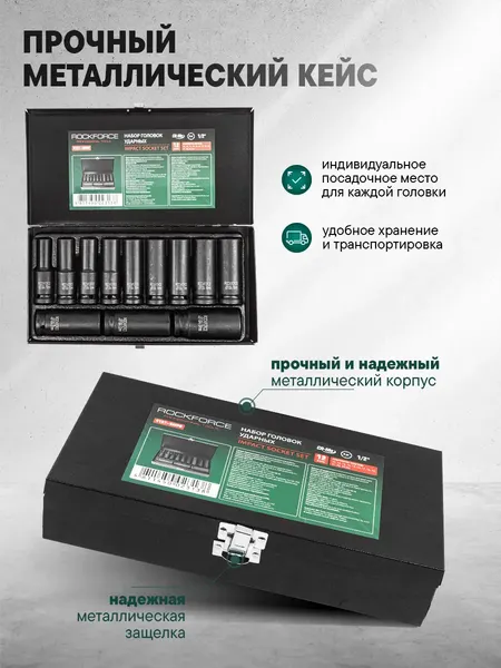 Изображение товара Набор головок слесарных RockForce RF-4127-5MPB