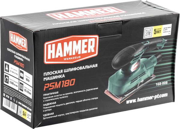Изображение товара Вибрационная шлифовальная машина Hammer Flex PSM180