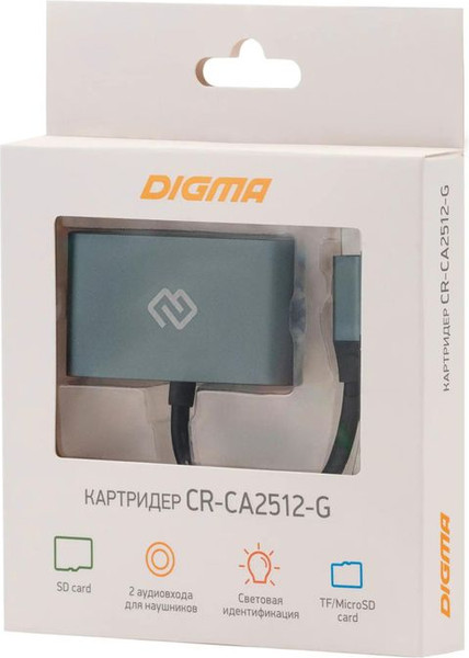 Изображение товара Картридер Digma CR-СA2512-G (серый)