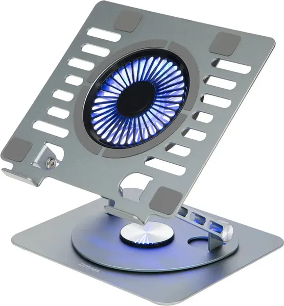 Изображение товара Подставка для ноутбука Digma D-NCP170-1XRGB110-360 (алюминий серый)