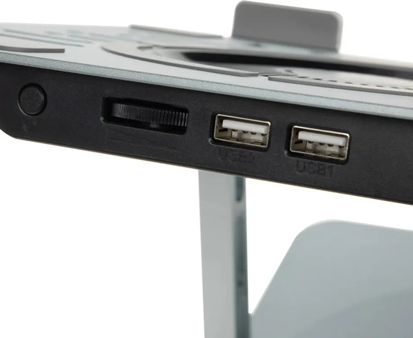 Изображение товара Подставка для ноутбука Digma D-NCP170-1XRGB110-360 (алюминий серый)