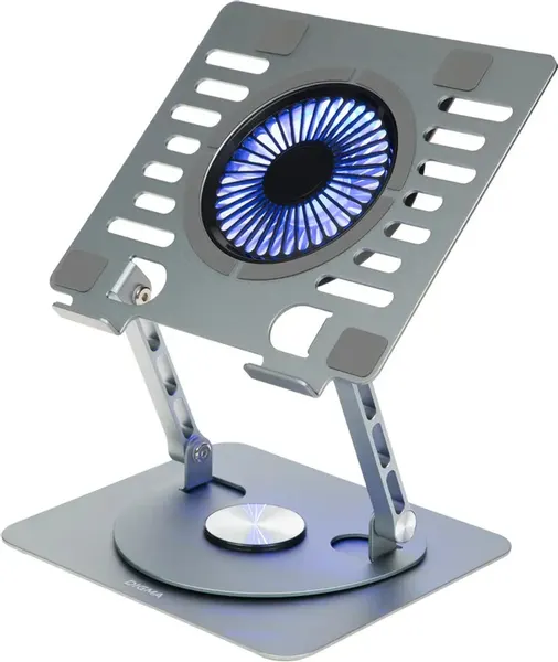 Изображение товара Подставка для ноутбука Digma D-NCP170-1XRGB110-360 (алюминий серый)