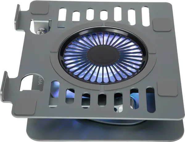 Изображение товара Подставка для ноутбука Digma D-NCP170-1XRGB110-360 (алюминий серый)
