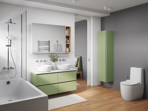 Изображение товара Унитаз напольный Cersanit Moduo Vortex 011 3/5 DP L EO Slim LP / 69192