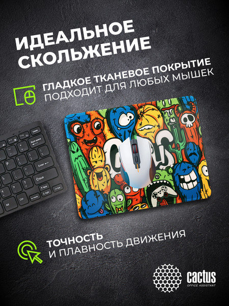 Изображение товара Коврик для мыши Cactus Colorful Cacti CS-MP-PRO07XL