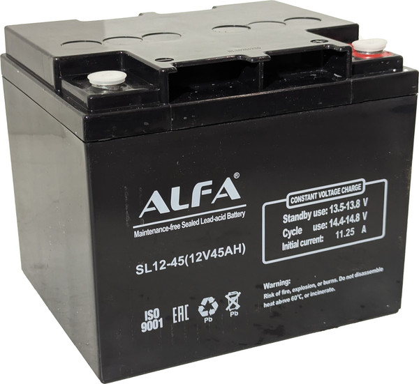 Аккумулятор лодочный ALFA battery 2V-45Ah(C20) L тяговая M6 / SL12-45 — фото 3