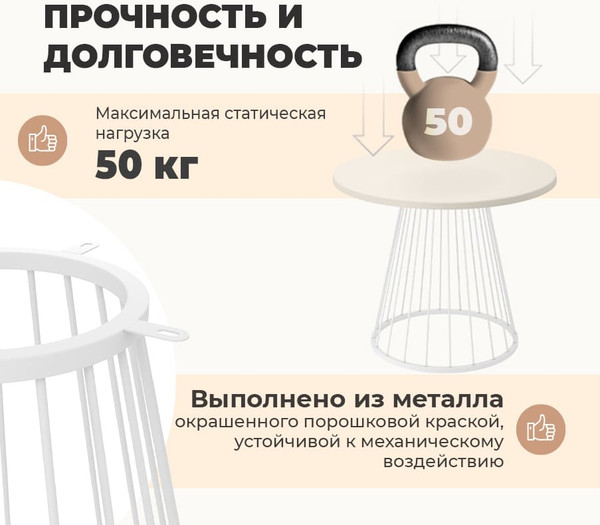 Изображение товара Подстолье Sheffilton SHT-TU85 (белый муар/металл)