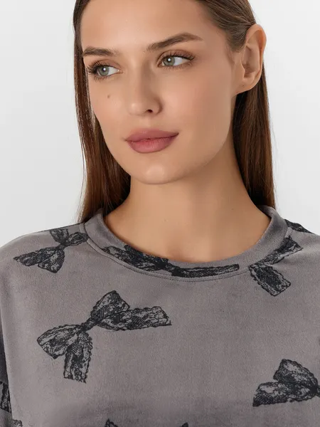 Изображение товара Пижама Mark Formelle 592618 (р.164/170-96-102, бантики на сером)