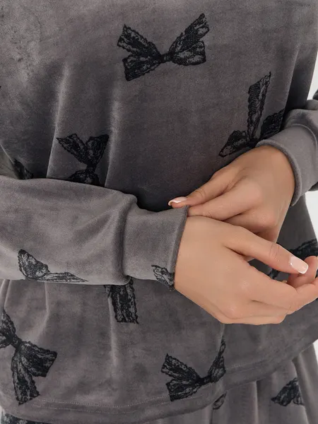 Изображение товара Пижама Mark Formelle 592618 (р.164/170-100-106, бантики на сером)