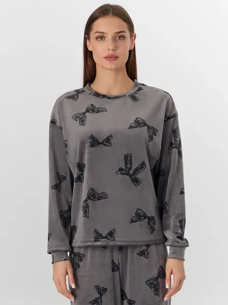 Изображение товара Пижама Mark Formelle 592618 (р.164/170-108-114, бантики на сером)