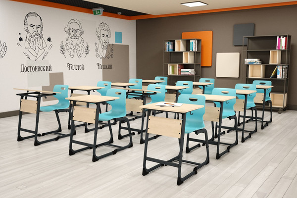 Изображение товара Парта Sheffilton SHT-T-TN14 А5-7 (одн береза/белый муар)