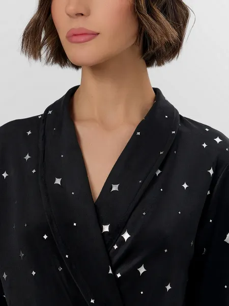 Изображение товара Халат Mark Formelle 552293 (р.164/170-96-102, звезды на черном)