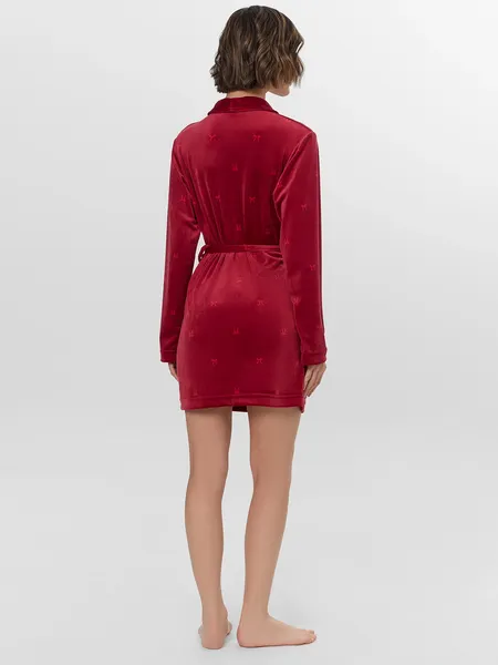 Изображение товара Халат Mark Formelle 552293 (р.164/170-96-102, бантики на бордовом)