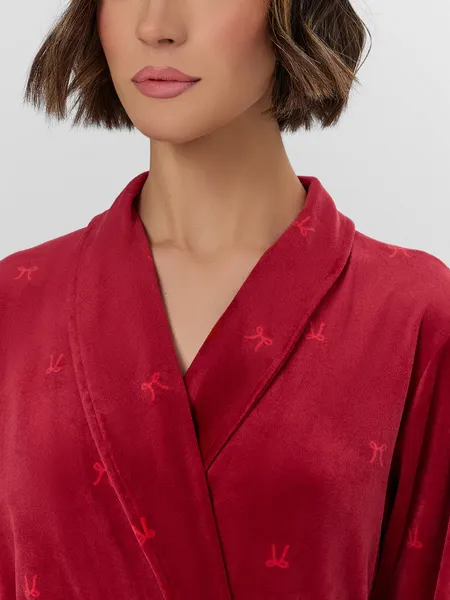 Изображение товара Халат Mark Formelle 552293 (р.164/170-96-102, бантики на бордовом)
