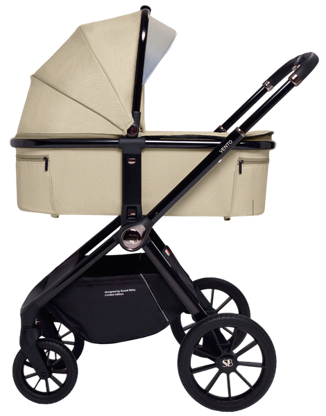 Изображение товара Детская универсальная коляска Sweet Baby Vento 3в1 (бежевый/черный)