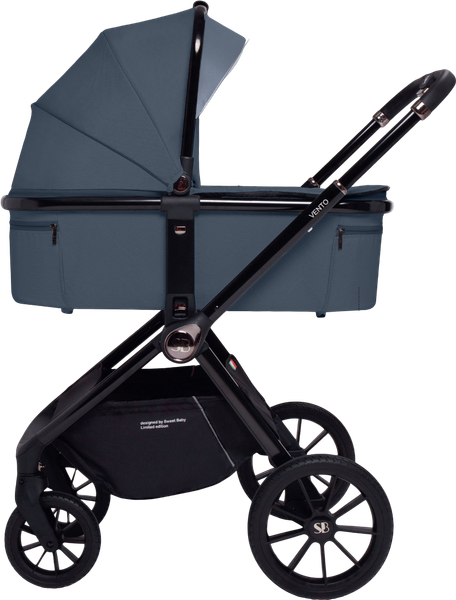 Изображение товара Детская универсальная коляска Sweet Baby Vento 3в1 (синий/черный)