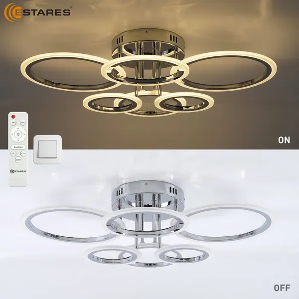 Изображение товара Люстра Estares Europa 80W 6R-IRC-675x480x175-CHROME/WHITE-220-IP20