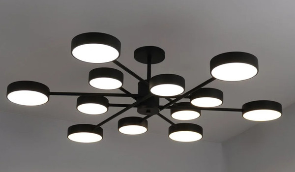 Изображение товара Люстра Estares Mateo 150W 12R-ON/OFF-1014x250-BLACK/WHITE-220-IP20
