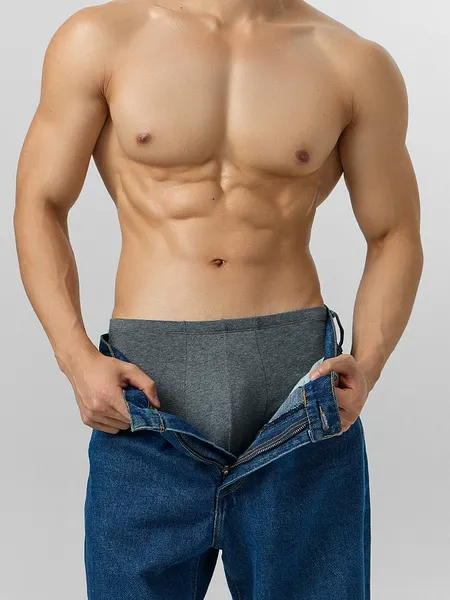 Изображение товара Комплект мужских трусов Mark Formelle 411122-2 (р.90-100, темно-серый меланж 4348-F/темно-синий)