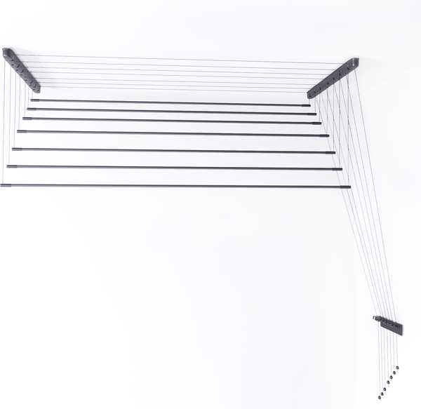 Изображение товара Сушилка для белья Comfort Alumin Group Потолочная Алюминиевая Graphite Style 7 прутьев 2.2м (графитовый)