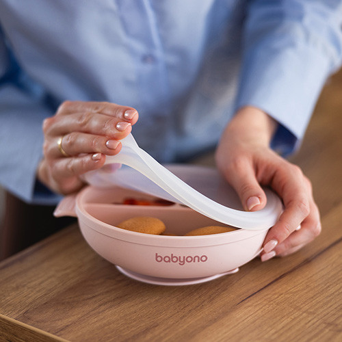 Изображение товара Тарелка для кормления BabyOno 1661/02 (розовый)