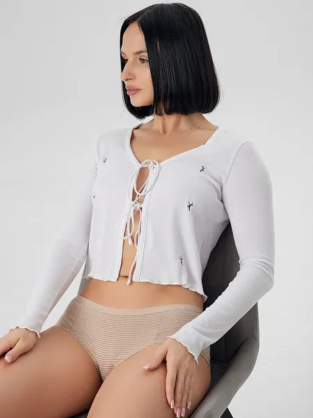 Изображение товара Комплект женских трусов Mark Formelle 412263-3 (р.98, бежевая полоска/молочный шоколад/корица)