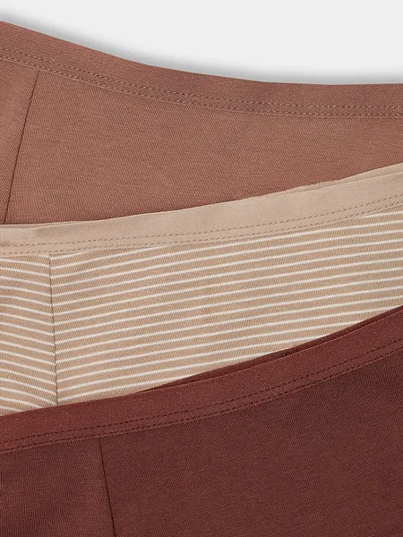 Изображение товара Комплект женских трусов Mark Formelle 412263-3 (р.98, бежевая полоска/молочный шоколад/корица)