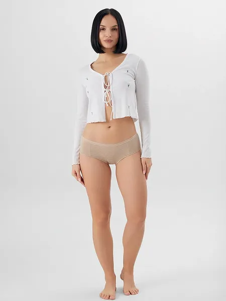 Изображение товара Комплект женских трусов Mark Formelle 412263-3 (р.98, бежевая полоска/молочный шоколад/корица)