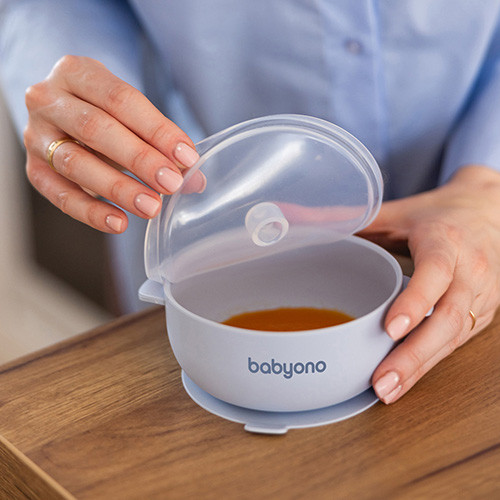 Изображение товара Тарелка для кормления BabyOno 1662/01 (голубой)