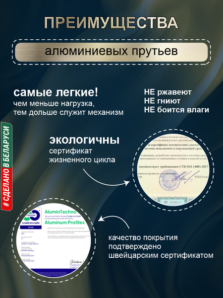 Изображение товара Сушилка для белья Comfort Alumin Group Потолочная Алюминиевая Gold Style 7 прутьев 1.2м (золотой)