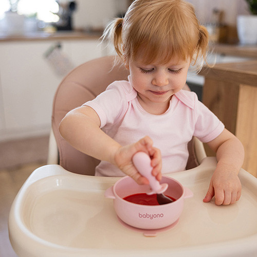 Изображение товара Тарелка для кормления BabyOno 1662/02 (розовый)