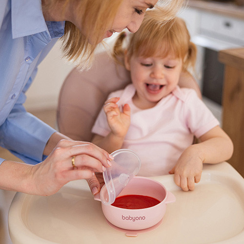 Изображение товара Тарелка для кормления BabyOno 1662/02 (розовый)