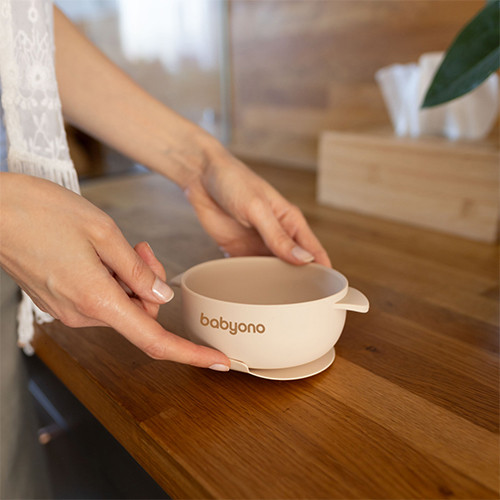 Изображение товара Тарелка для кормления BabyOno 1662/03 (бежевый)