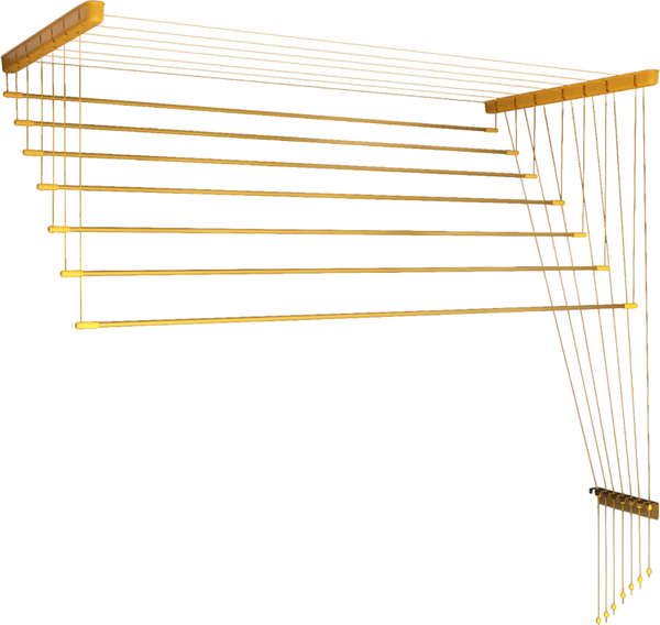 Изображение товара Сушилка для белья Comfort Alumin Group Потолочная Алюминиевая Gold Style 7 прутьев 2м (золотой)