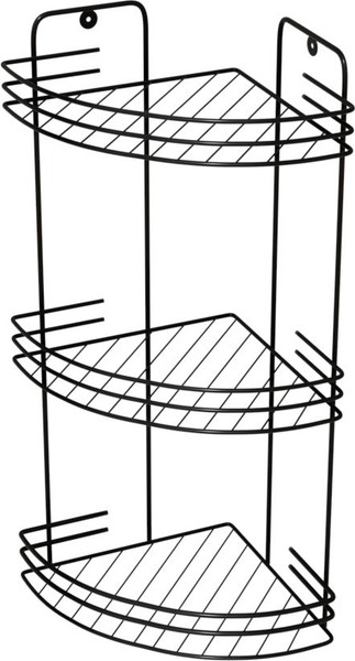 Изображение товара Полка для ванной ИРСА Угловая 3-х секционная / АЛТ 66Ч (черный)