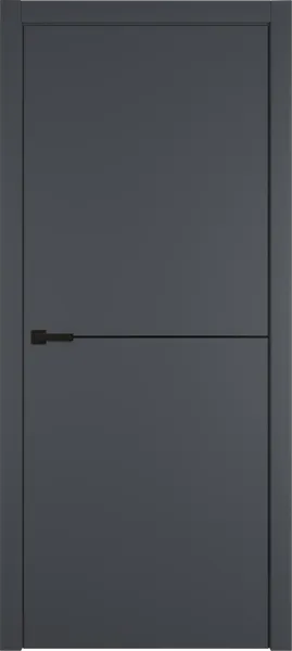 Изображение товара Дверь межкомнатная Emalex Basic 1 90x200 (Steel/ABS Black/молдинг черный)