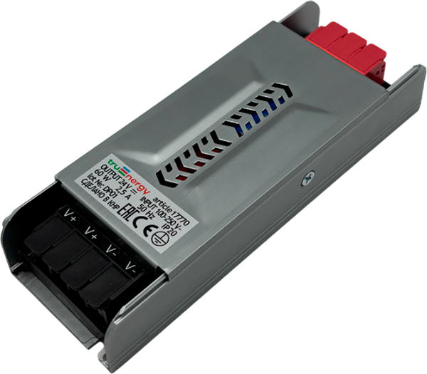 Изображение товара Блок питания для светодиодной ленты Truenergy 24V 60W IP20 / 17770
