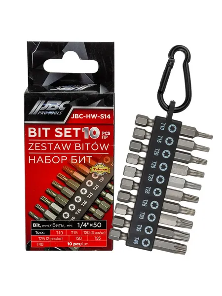 Изображение товара Набор бит JBC Torx / HW-S14 (63724) (10шт)