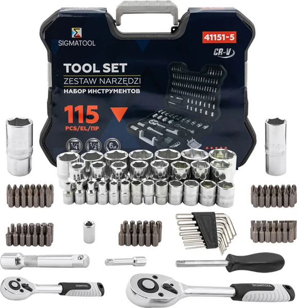 Изображение товара Универсальный набор инструментов Sigmatool 41151-5 (63416)