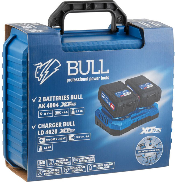 Изображение товара Набор аккумуляторов для электроинструмента Bull XLTpro / 2329062 (с зарядным)