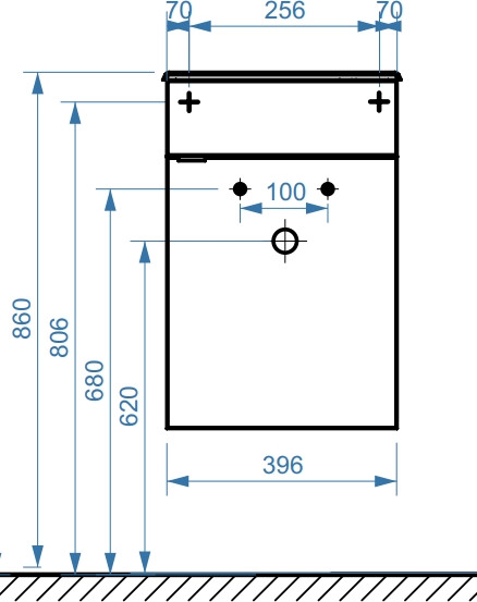 Изображение товара Тумба с умывальником Belux Бергамо-Женева НП40 + Женева 40 ФС (31, бетон чикаго/светло-серый/фаянс)