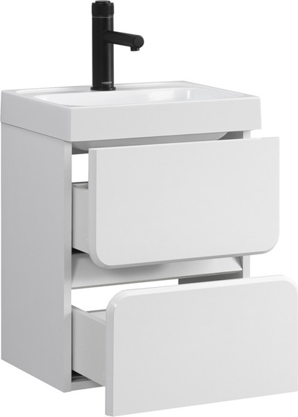 Изображение товара Тумба с умывальником Belux Бостон НП 40-02 + Бостон 400 (1, белый глянец)